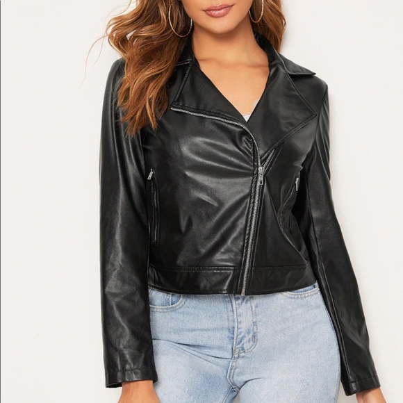 Black vegan leather moto jacket 807824 - Picture 6 of 7